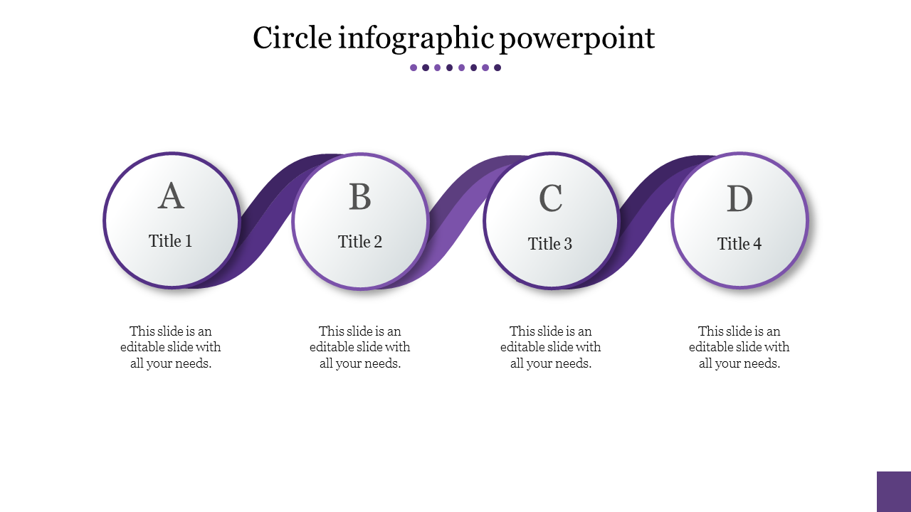 Free - Amazing Circle Infographic PowerPoint with Four Nodes